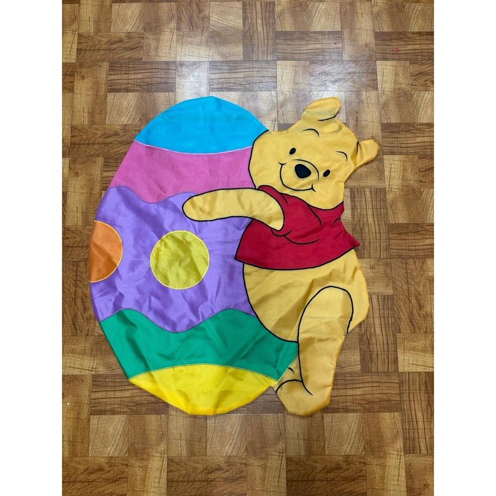 Vintage Disney Winnie Pooh Easter Egg Windsock House Flag 36x29 Spring